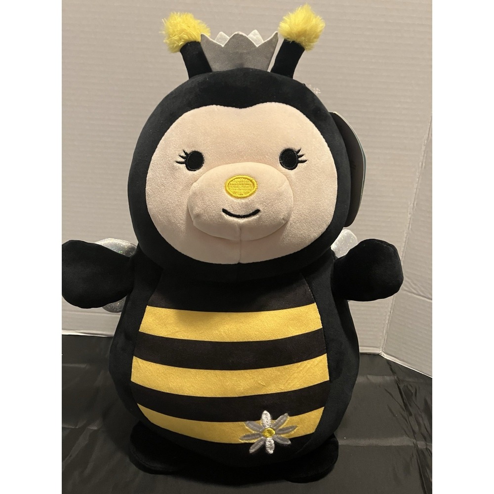 NWT Squishmallows 18" HugMees Sunny Bumblebee Yellow & Black KellyToy Plush